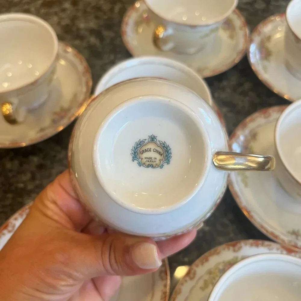 Vintage GRACE CHINA made in Japan Cup & Saucer Set 2PCS Great condition